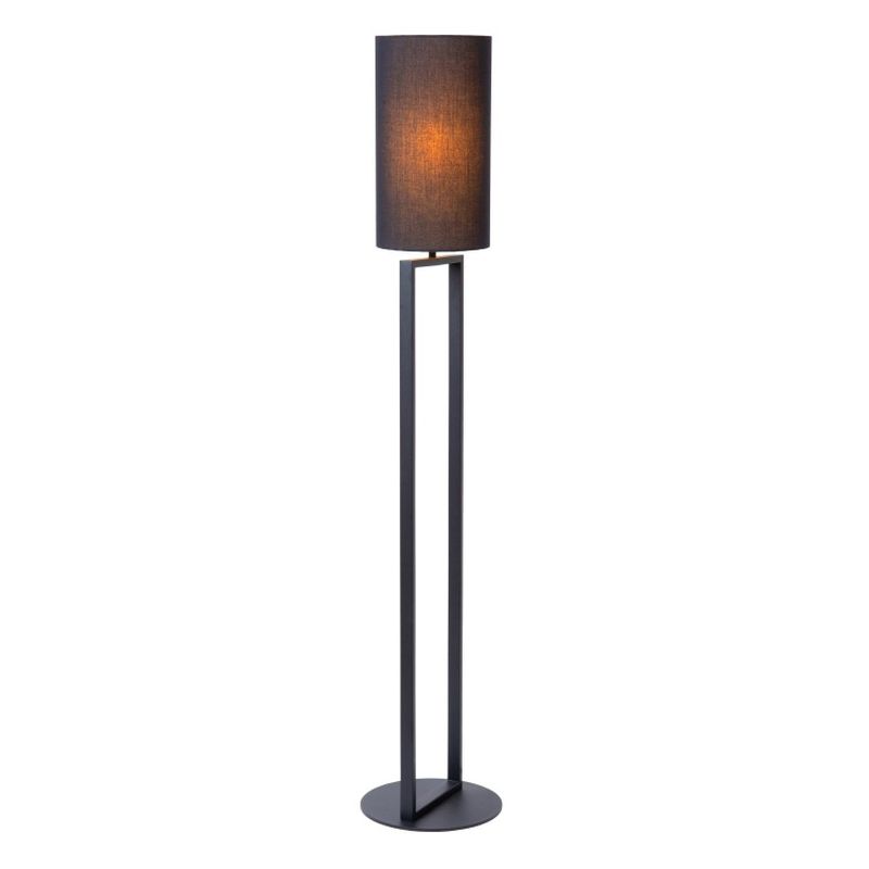 Lucide HERMAN - Stojacia lampa - Ø 26 cm - 1xE27 - Čierna